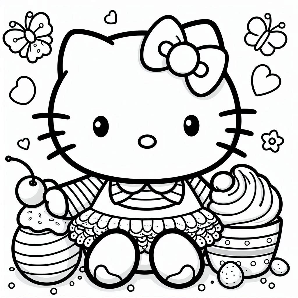 Coloriages Hello Kitty à Imprimer : Créativité et Joie