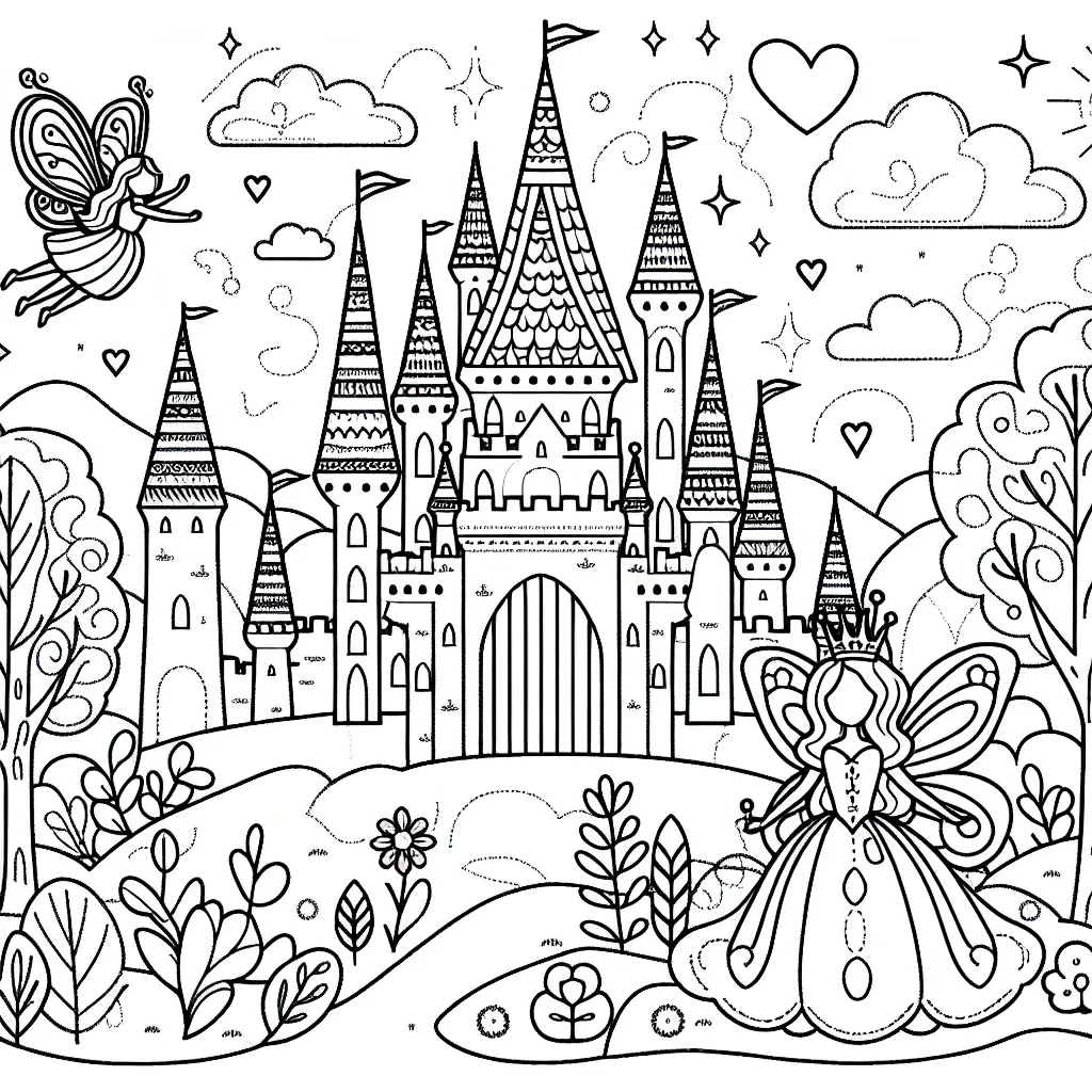 Coloriages Princesse : Créativité et Magie pour les Enf...