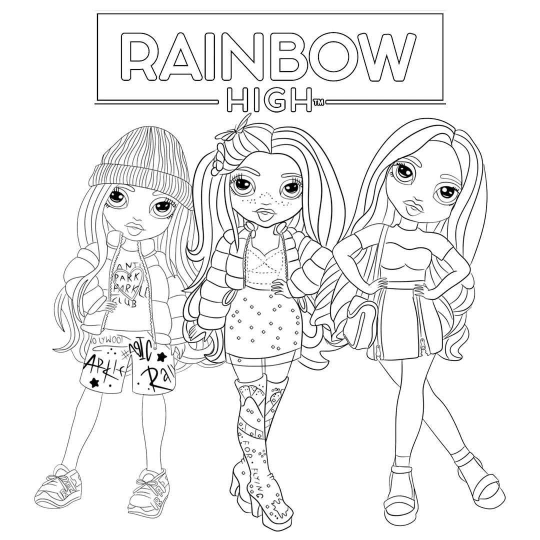 Coloriages Rainbow High : Créativité et Détente