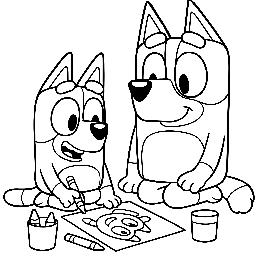 Colorier avec Bluey : Un Univers Créatif pour les Enfants