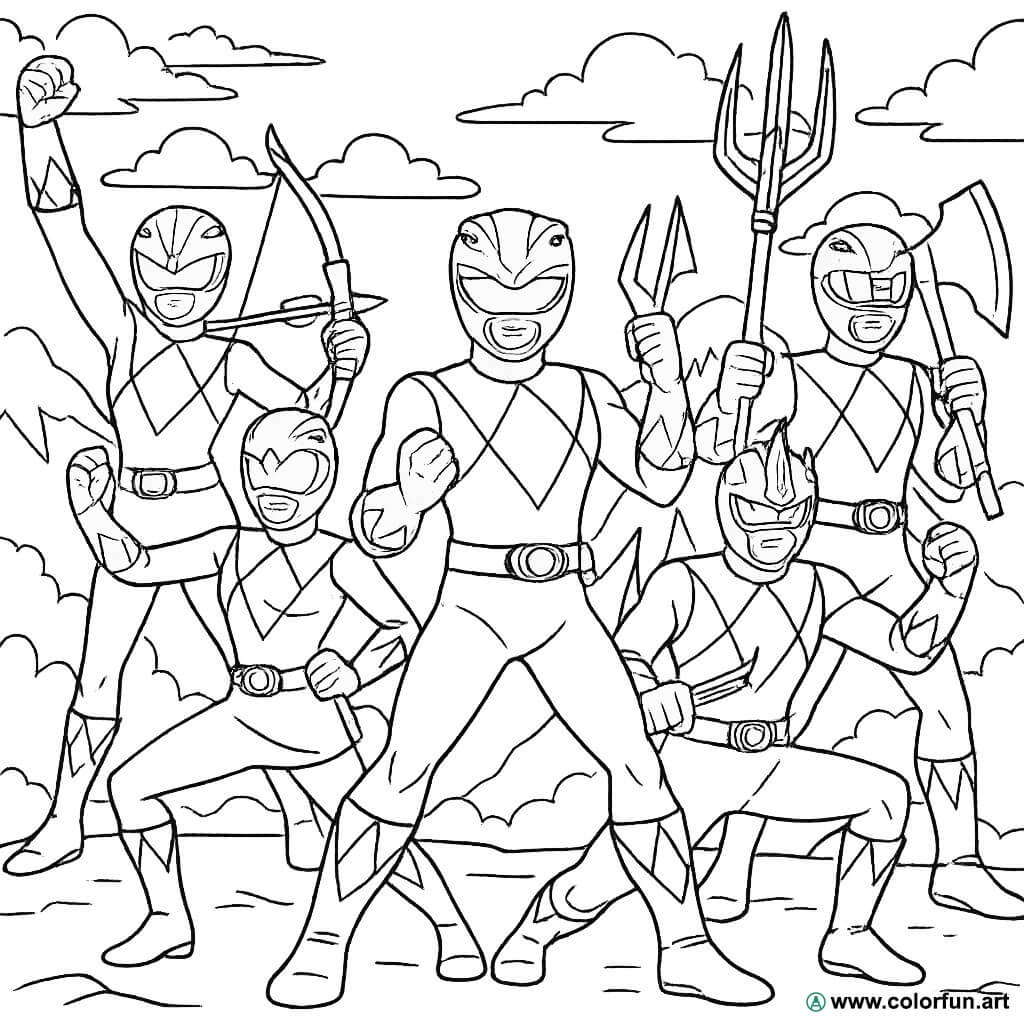 Colorier avec les Power Rangers : Créativité et Aventure