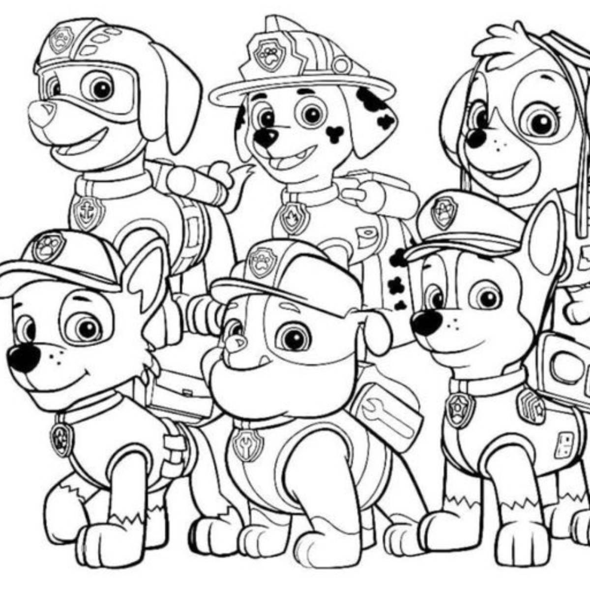 Colorier avec Pat' Patrouille : Des Dessins à Imprimer e...