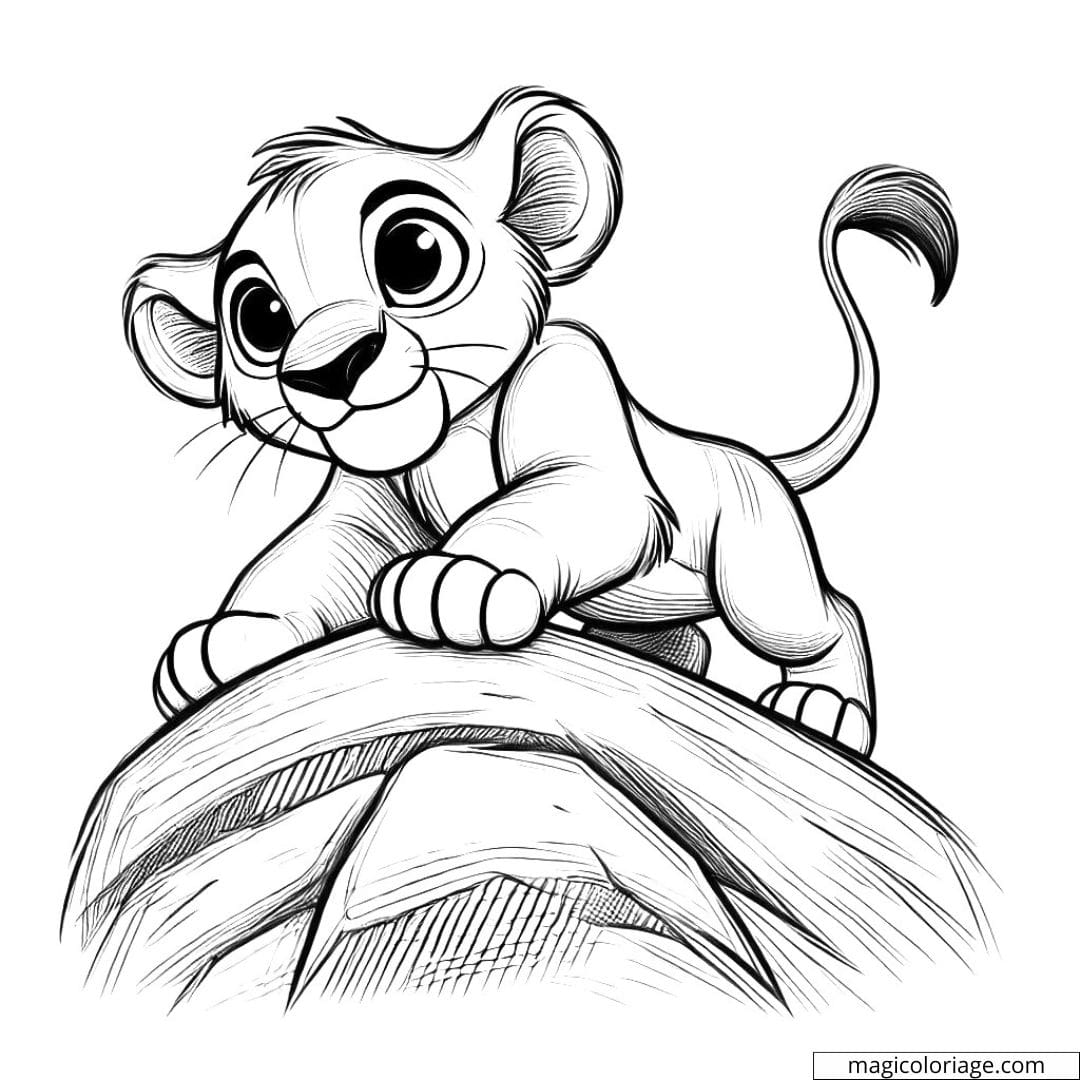 Colorier avec Simba : Une Aventure Créative pour les Enf...