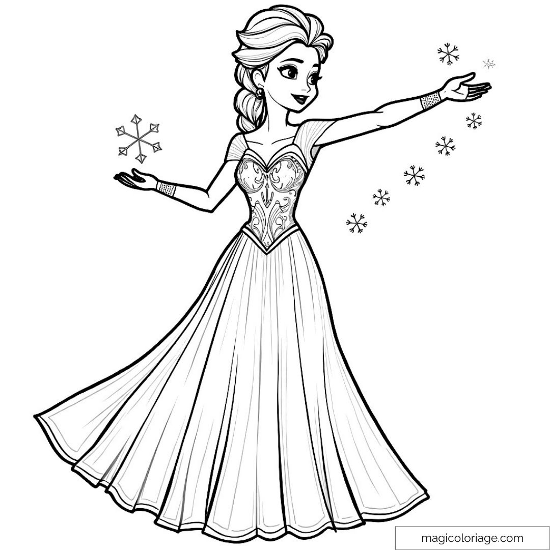 Colorier la Magie de la Reine des Neiges : Dessins à Imp...
