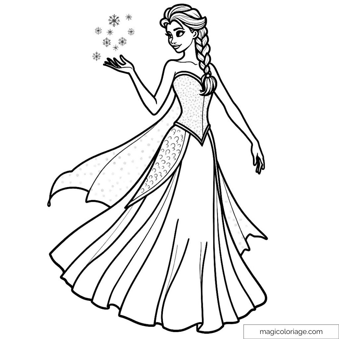Colorier la Reine des Neiges : Créativité et Détente