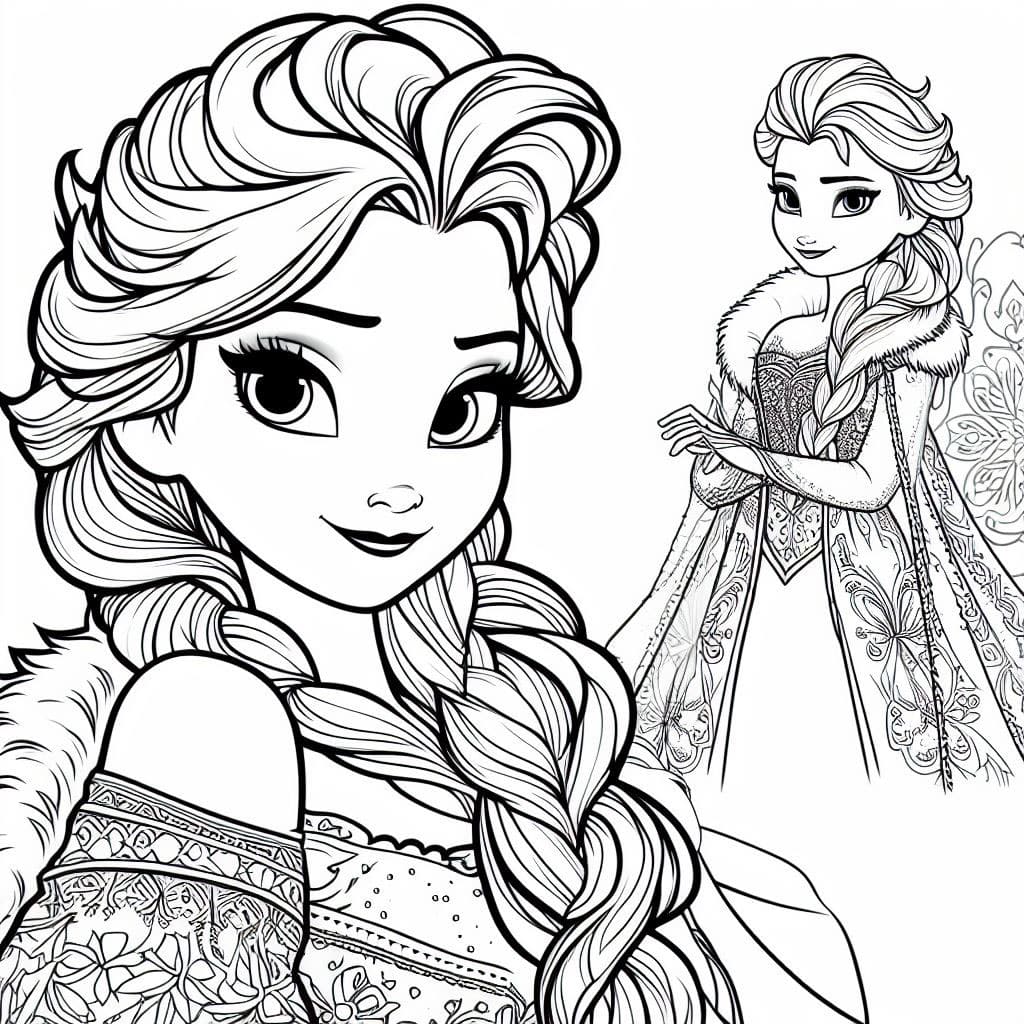 Colorier la Reine des Neiges : Des Dessins à Imprimer po...