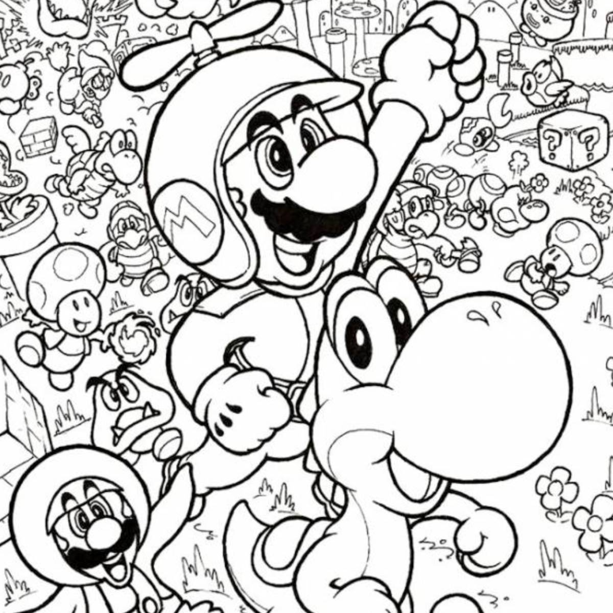 Colorier Mario : Des Dessins à Imprimer pour Tous les Âges