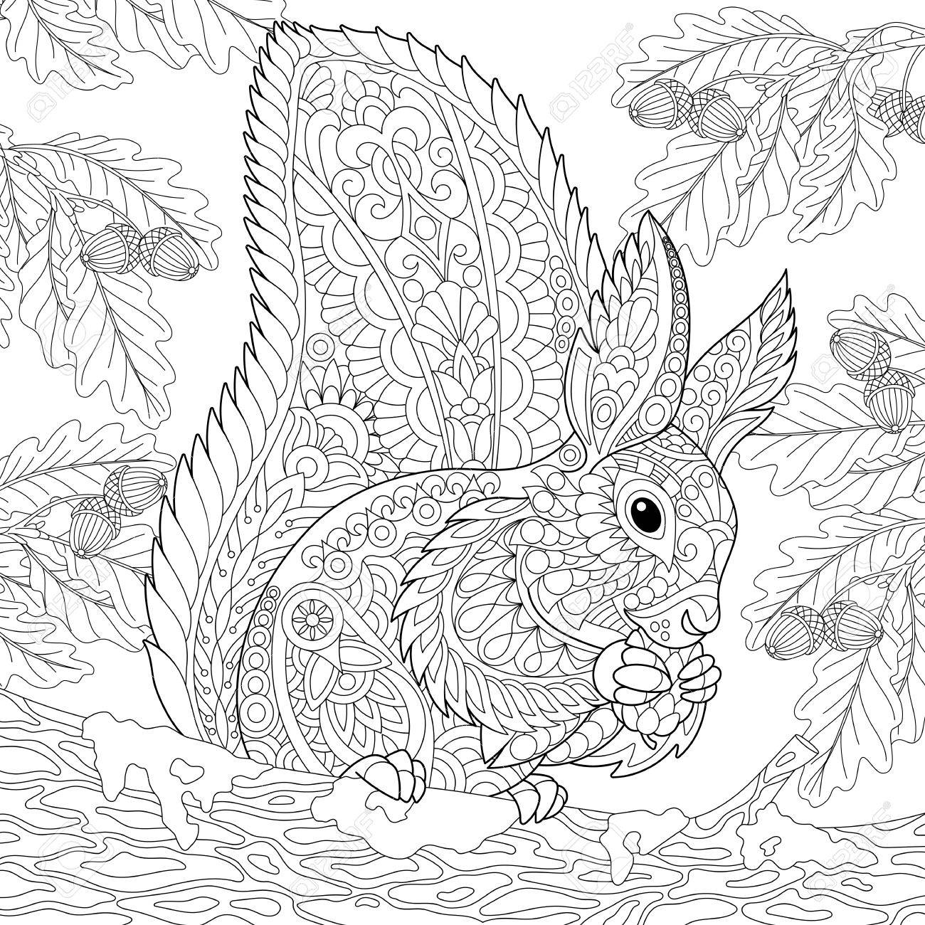 Colorier un écureuil : Art-thérapie et créativité