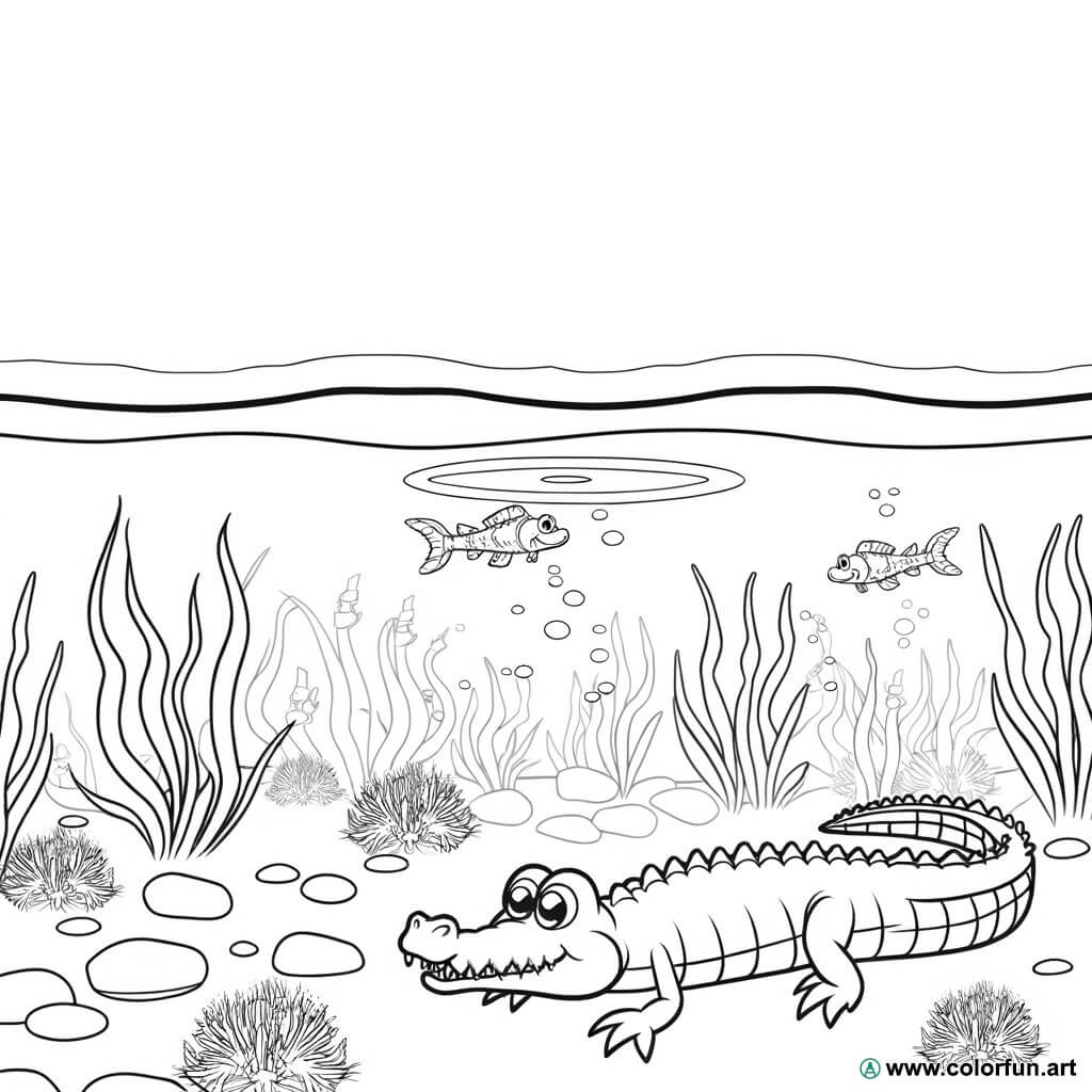 Crocodile Coloriage : Créativité et Détente pour Tous