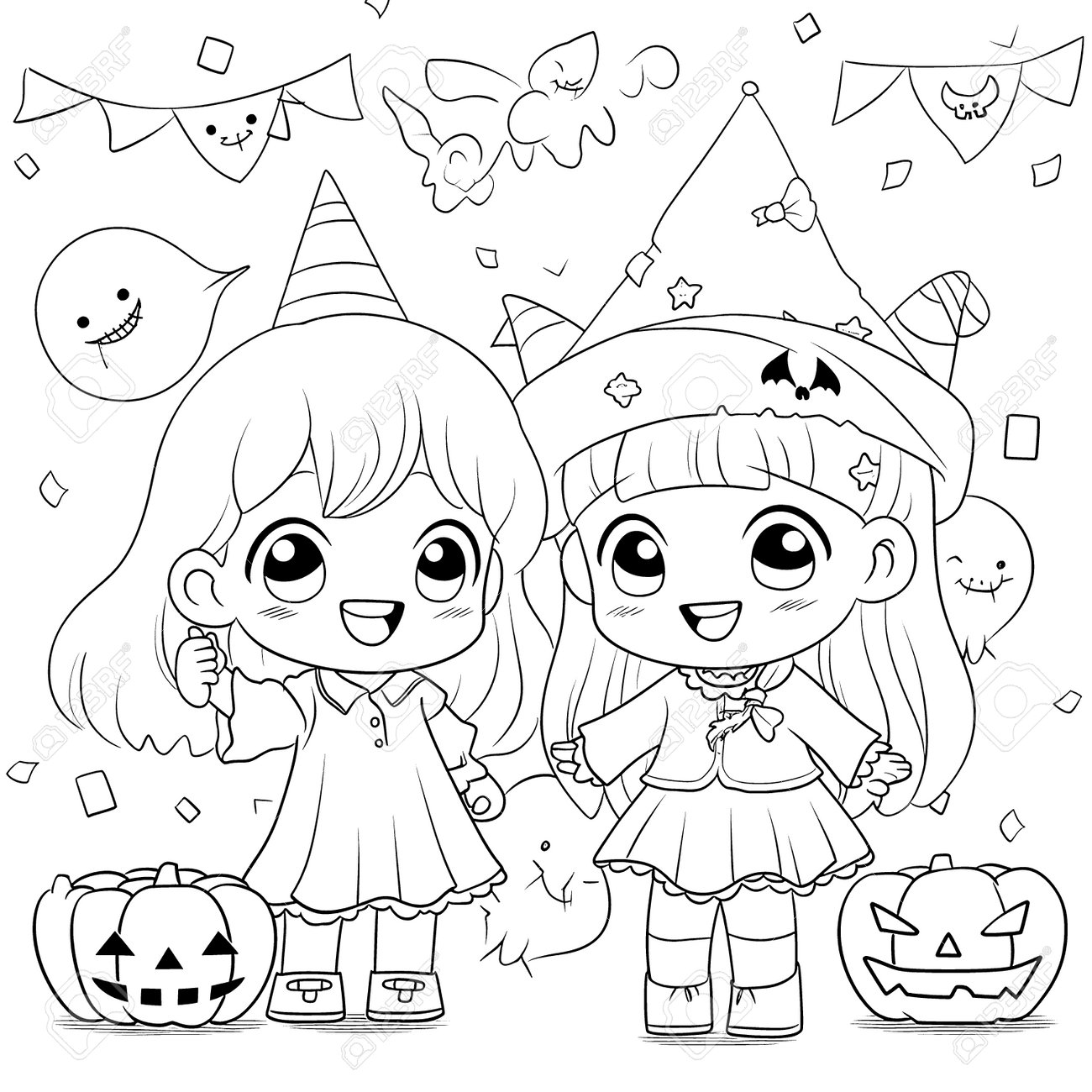 Dessin Halloween Coloriage : Créativité et Joie pour Tous