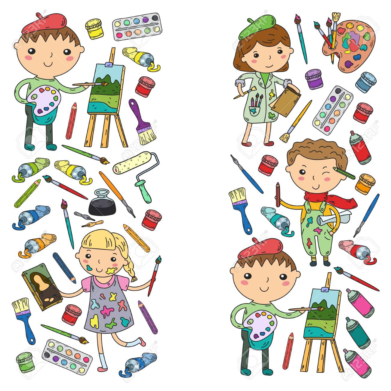 Dessins de fillette à imprimer : Créativité et éducation