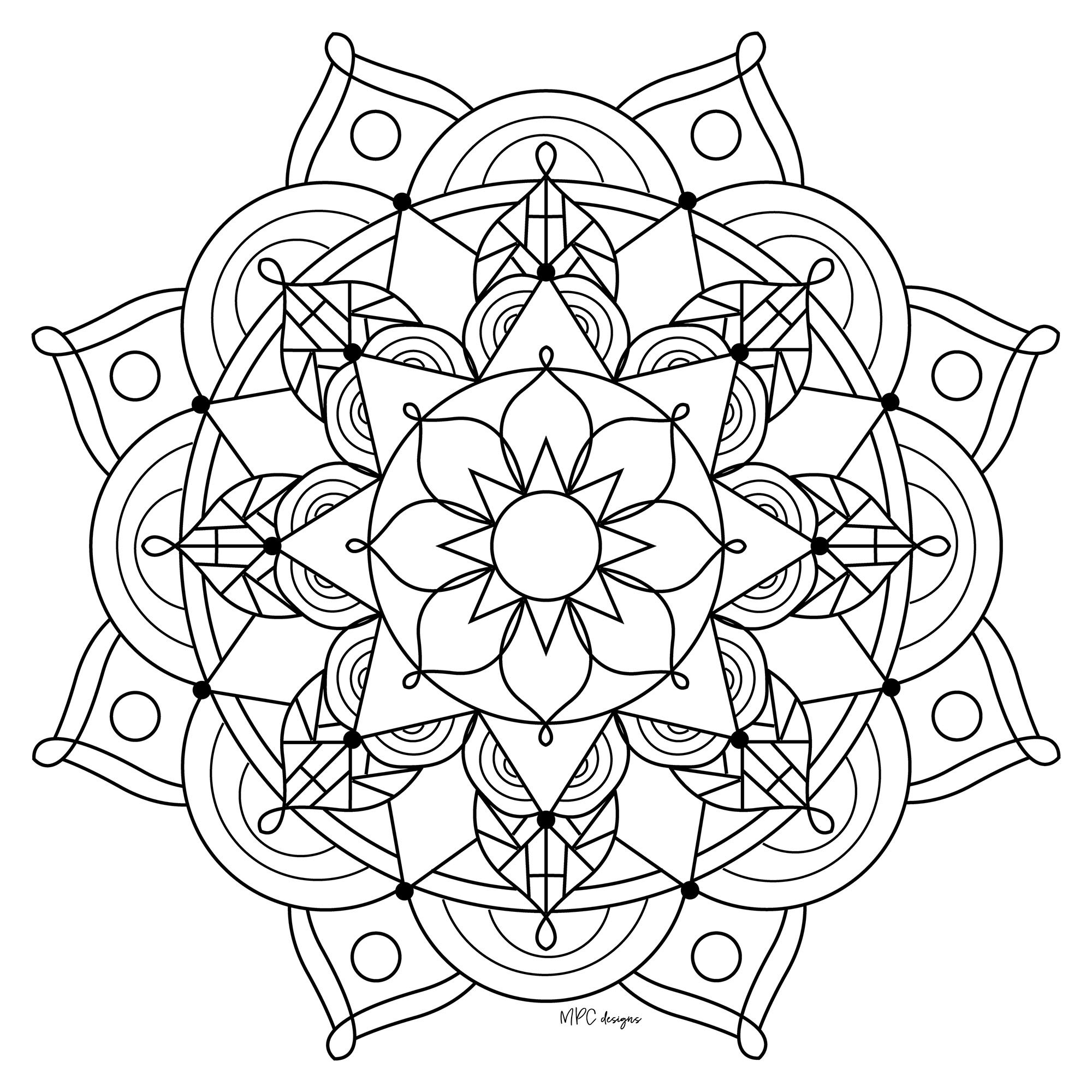 Imprimer Coloriage Mandala : Art-Thérapie et Détente