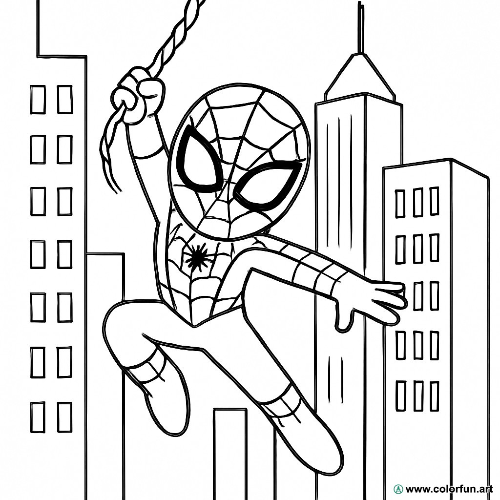 Imprimer Coloriage Spiderman : Amusez les Enfants avec de...