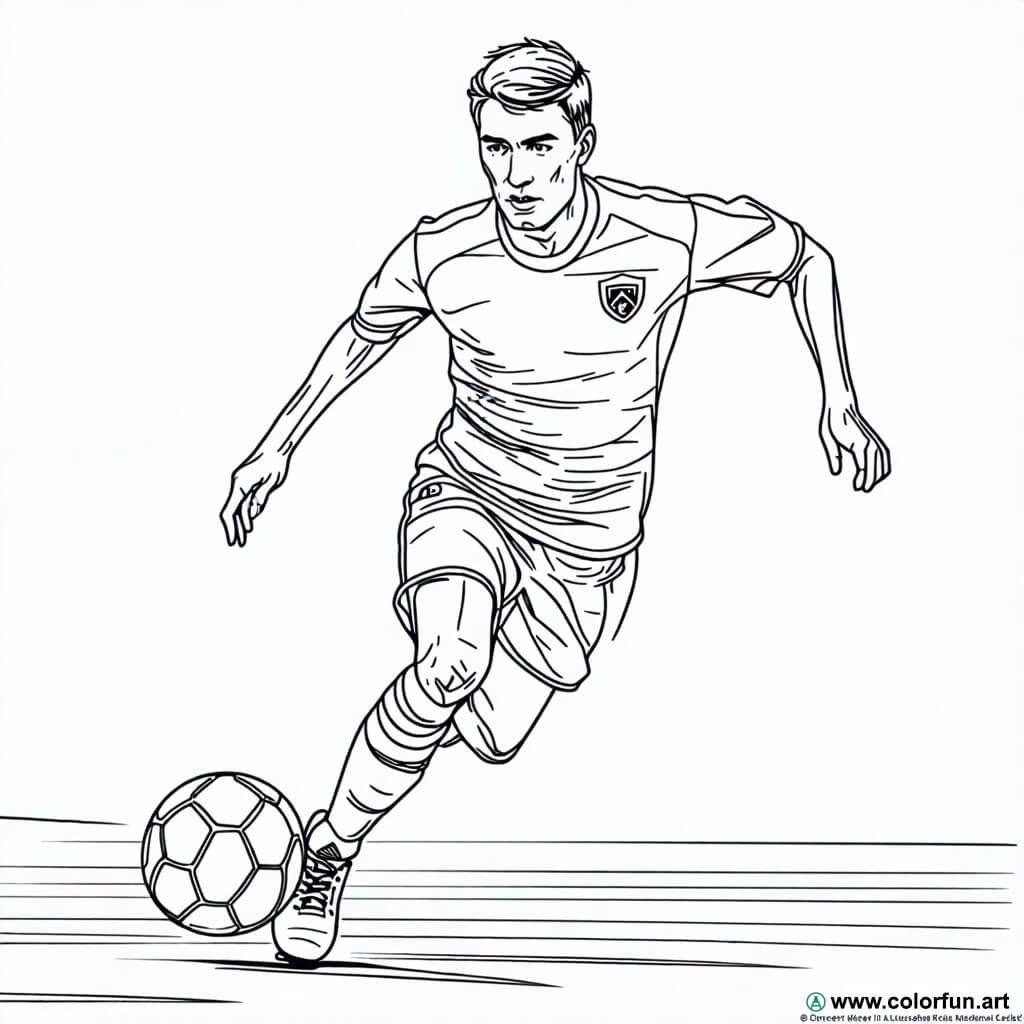 Joueur de Foot Coloriage : Créativité et Passion
