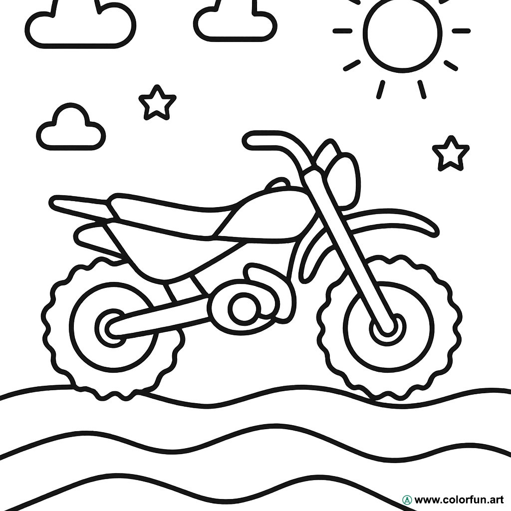 Coloriage Motocross : Découvrez l'Art et l'Aventure