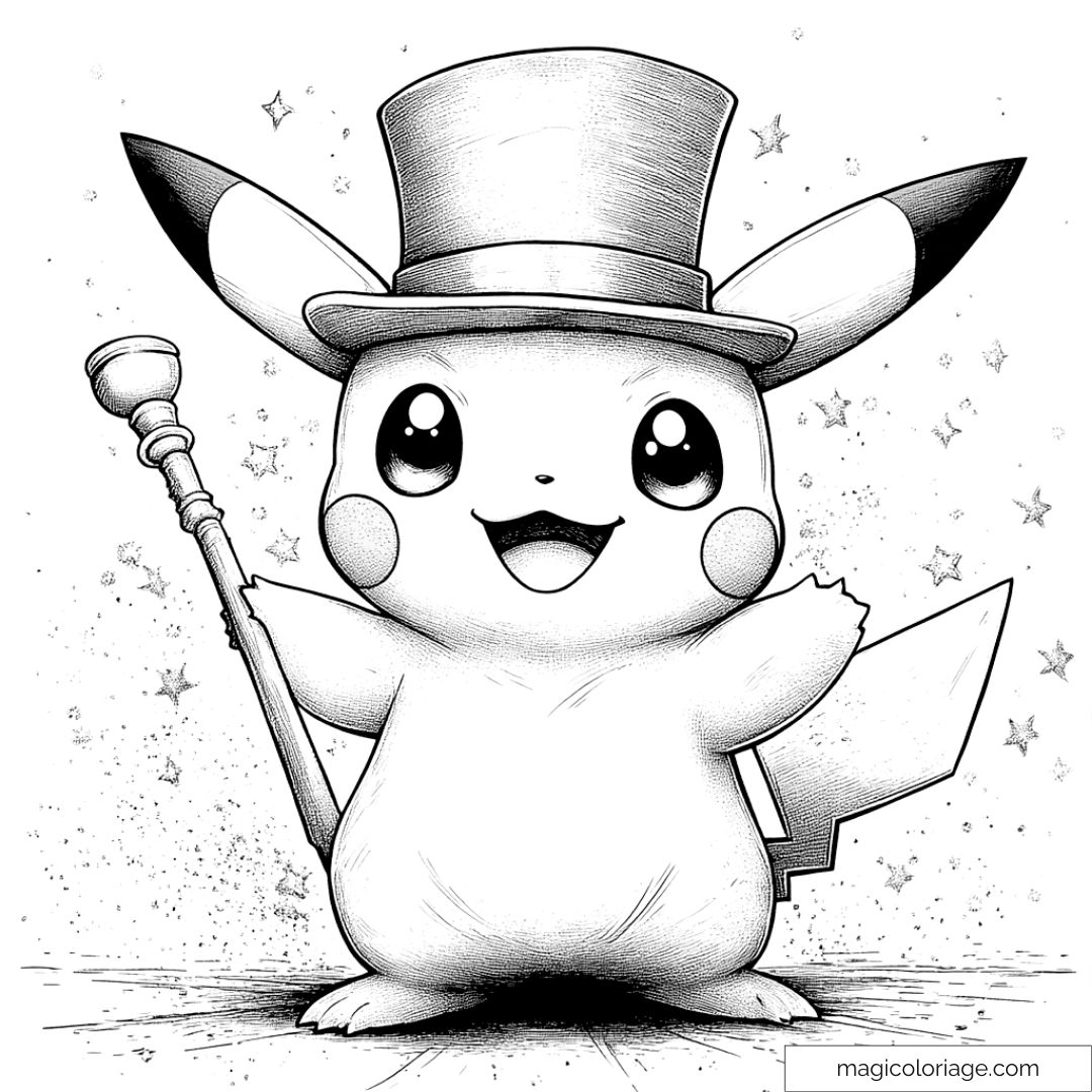 Coloriage Pikachu : Créativité et Fun pour les Fans de ...