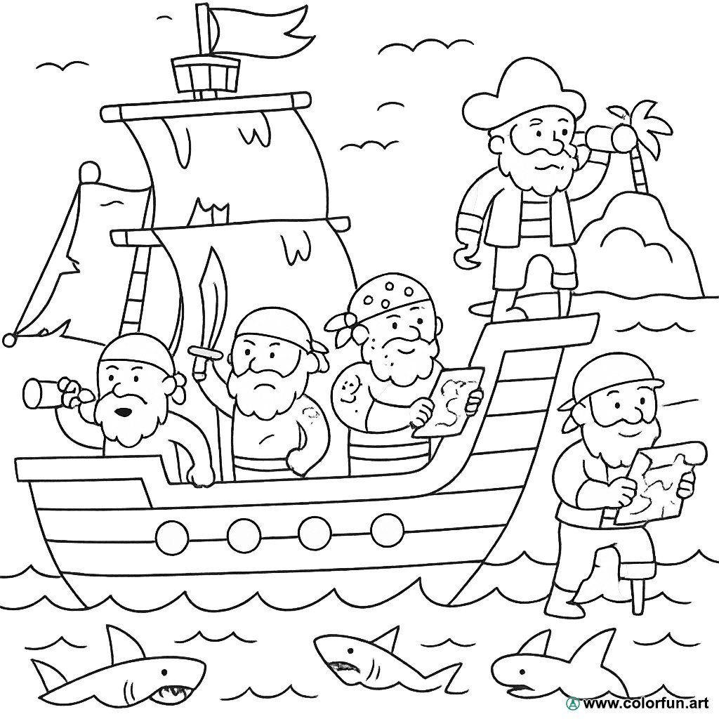 Pirates : Plongez dans l'univers des coloriages