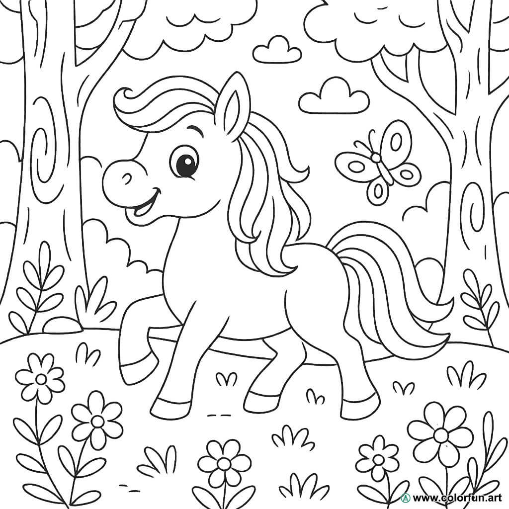 Poney Coloriage : Créativité et Détente pour Tous
