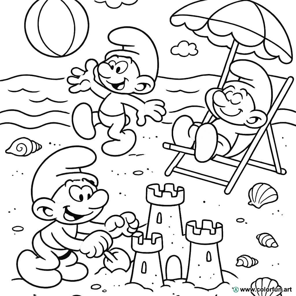 Schtroumpf Coloriage : Créativité et Plaisir pour Petit...