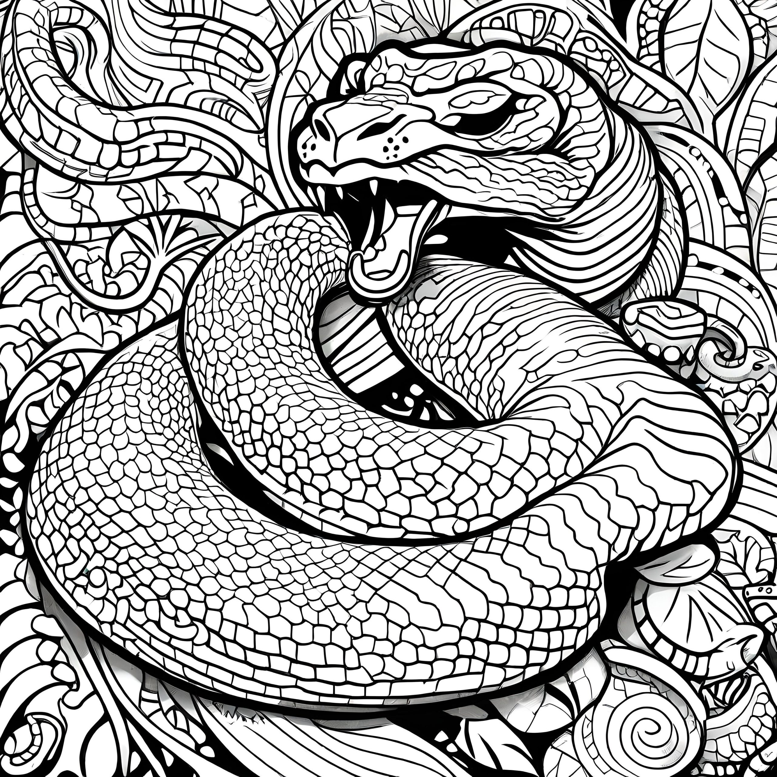 Serpents à colorier : Créativité et détente