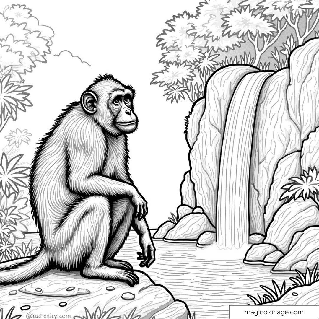 Singe Coloriage : Créativité et Détente pour Tous