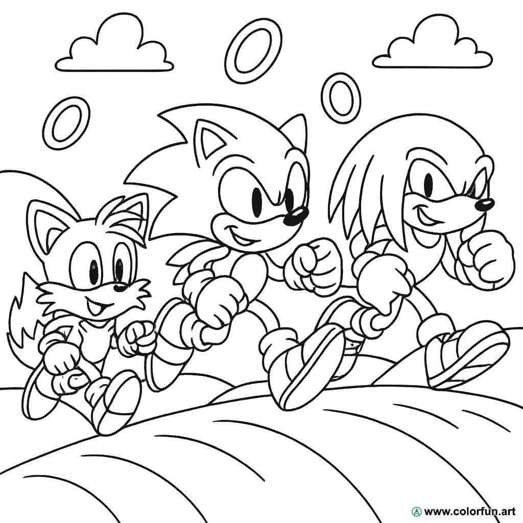 Sonic Coloriage à Imprimer : Créativité et Fun pour Tous
