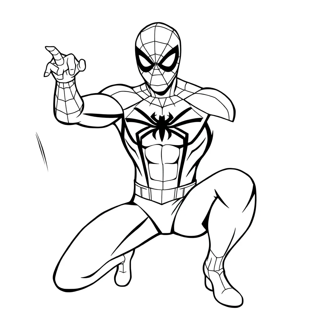 Spiderman Coloriage à Imprimer : Créativité et Fun pou...