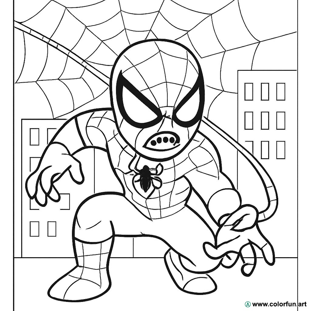 Spidey Coloriage : L'Art de Donner Vie à Spider-Man