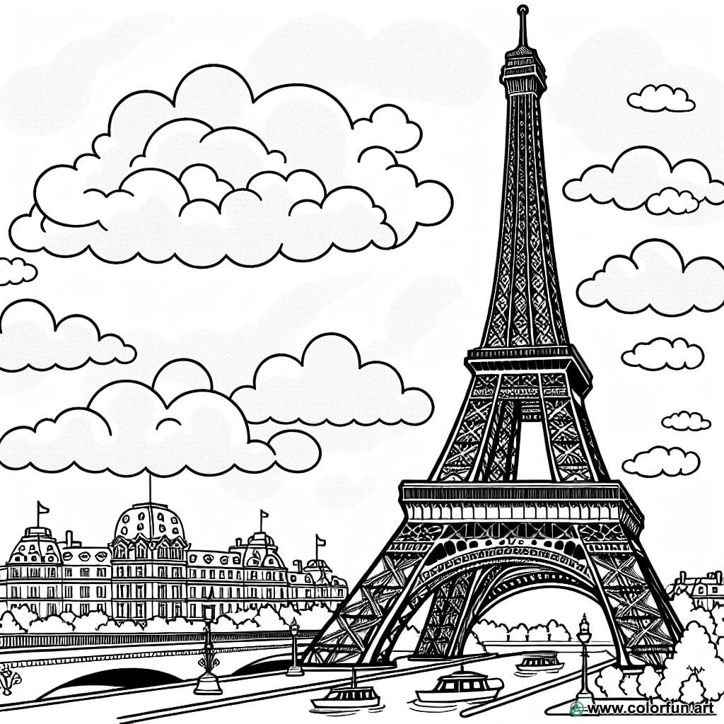 Tour Eiffel : Coloriage et Créativité