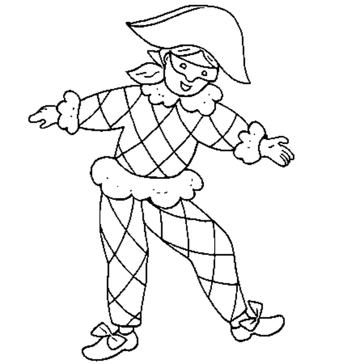 coloriage arlequin