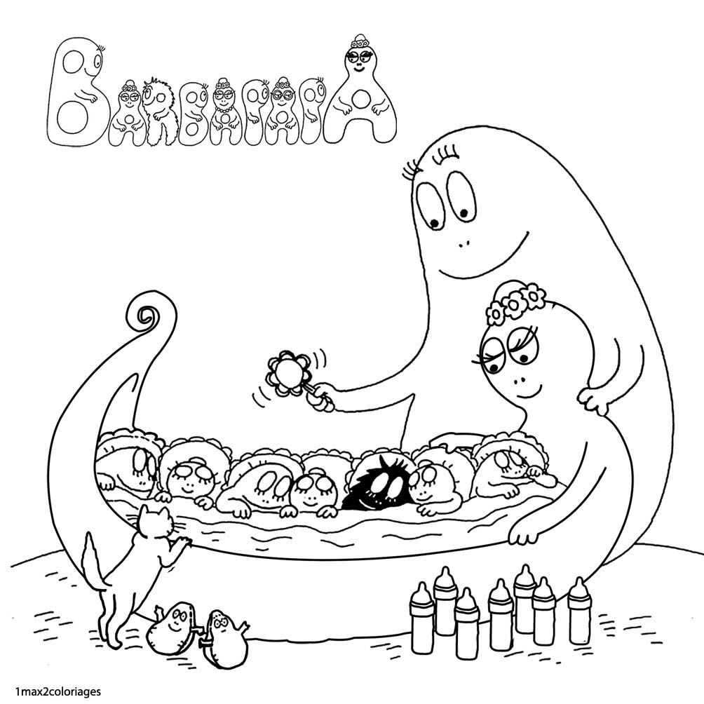 coloriage barbapapa