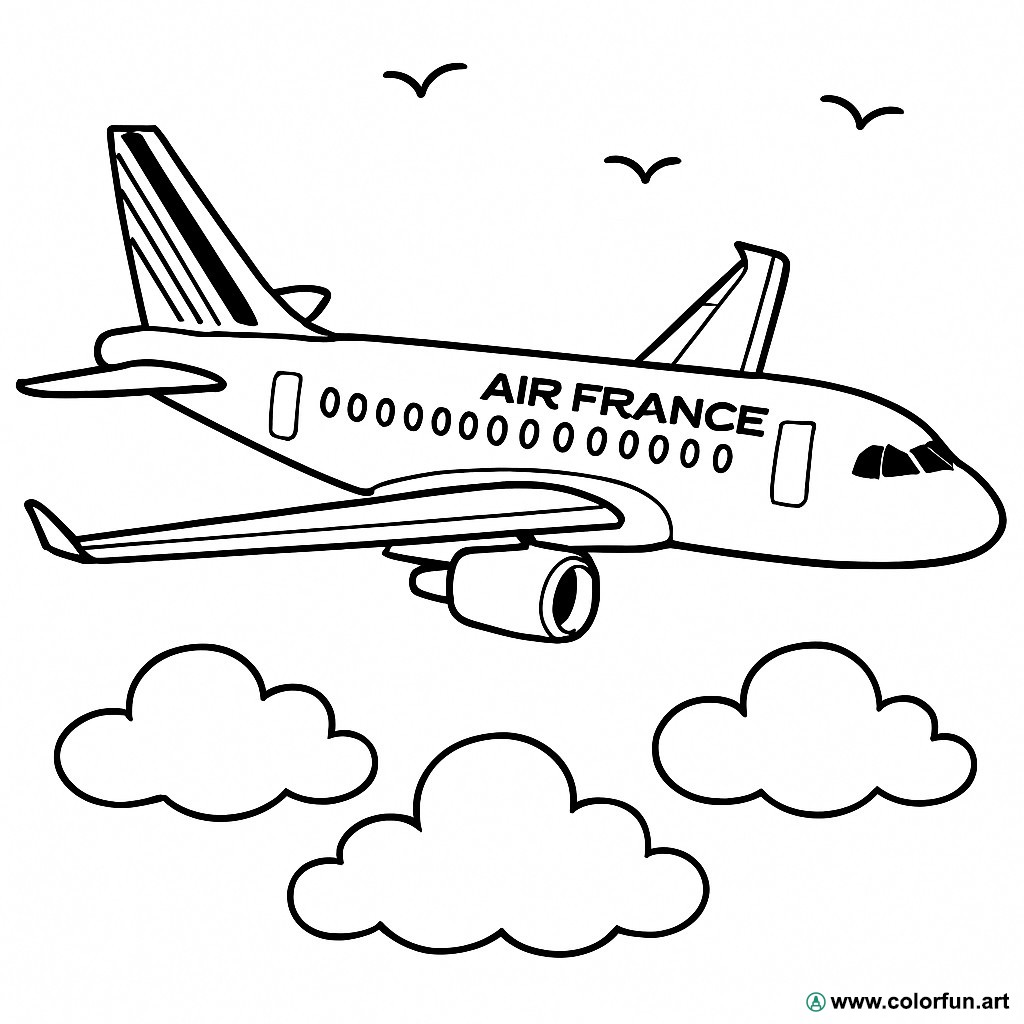 coloriage à imprimer avion