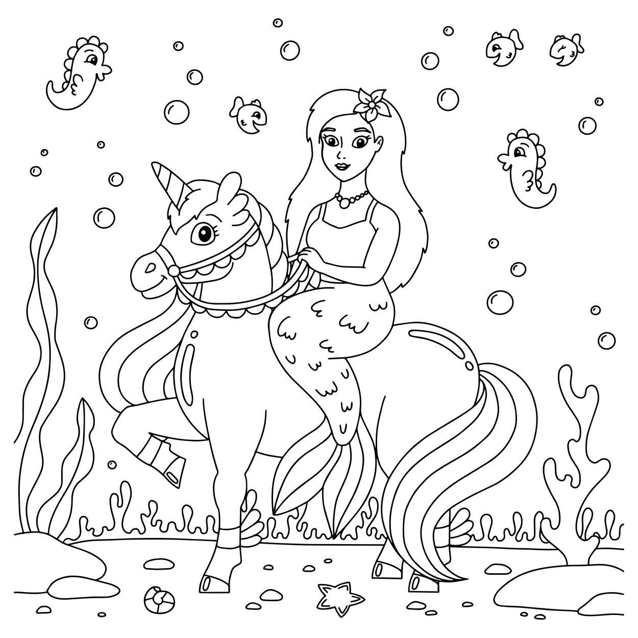 coloriage a imprimer sirene