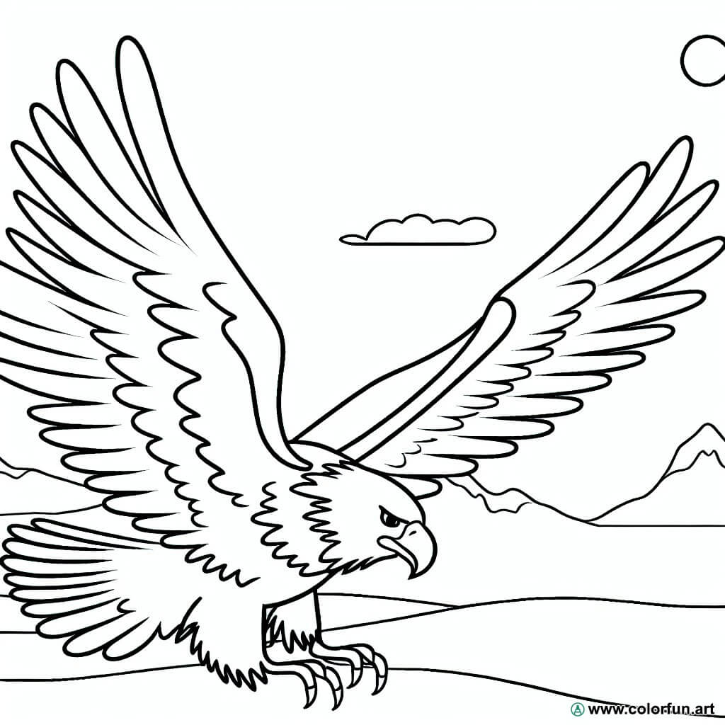 coloriage aigle