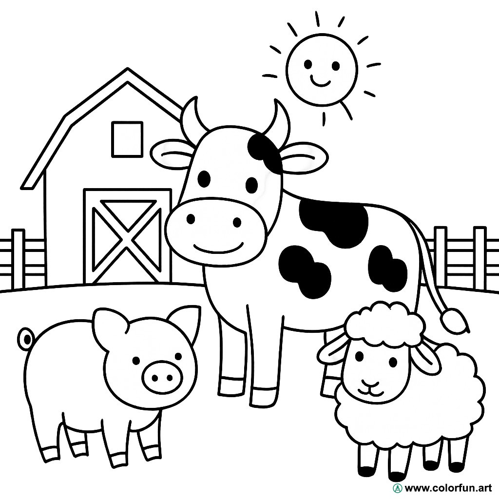 coloriage animaux ferme