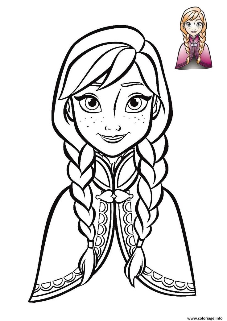 coloriage anna reine des neiges