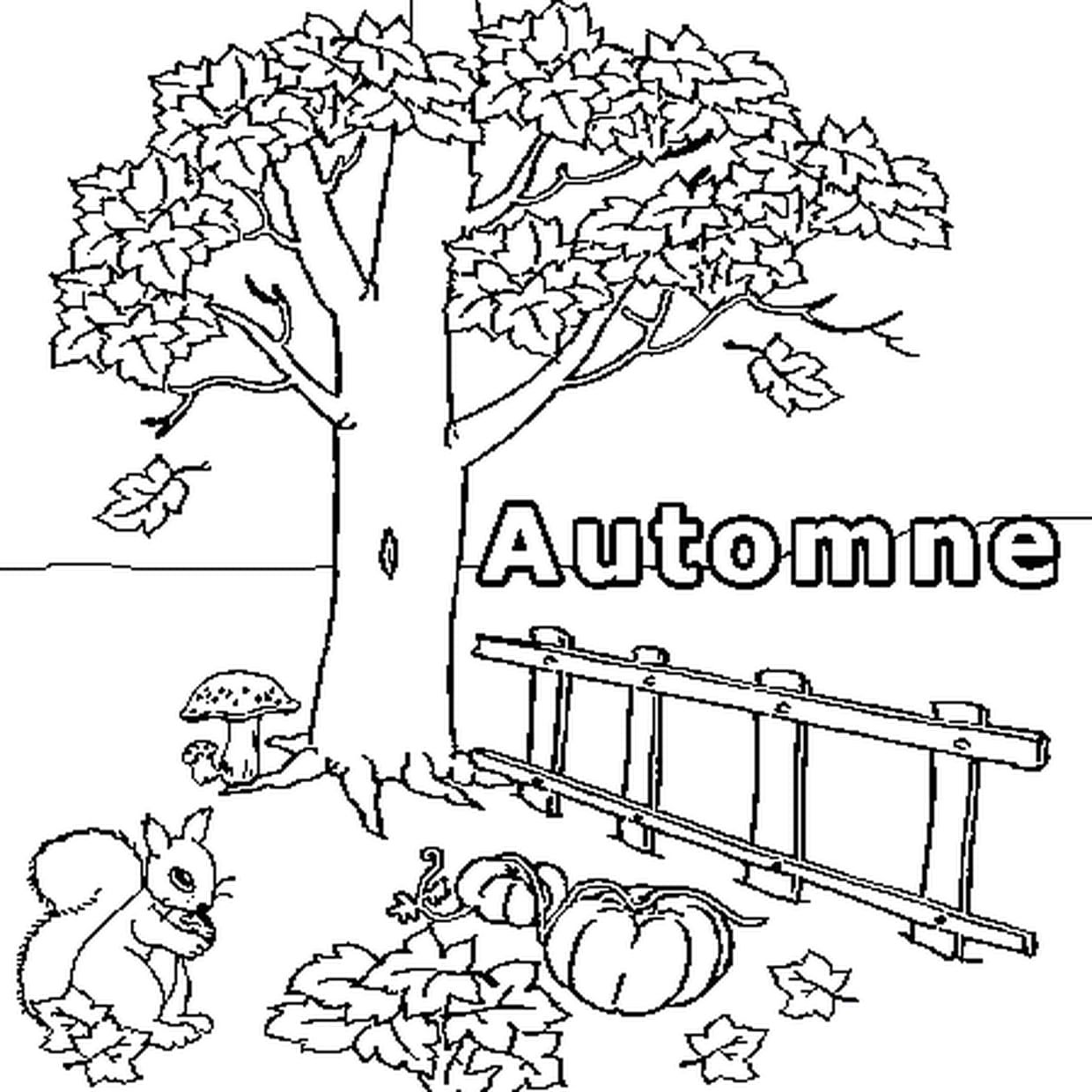 coloriage automne imprimer
