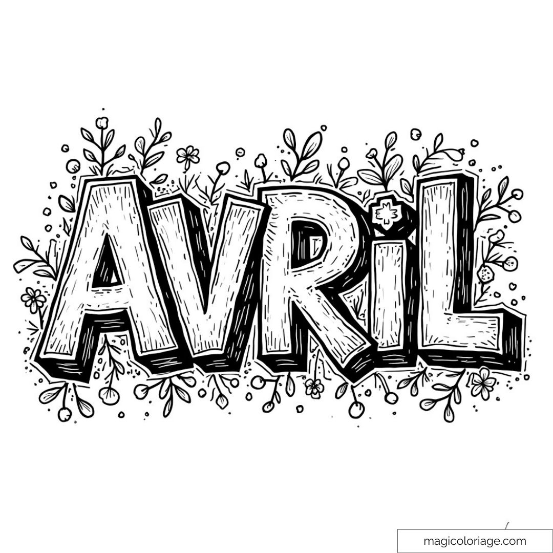 coloriage avril
