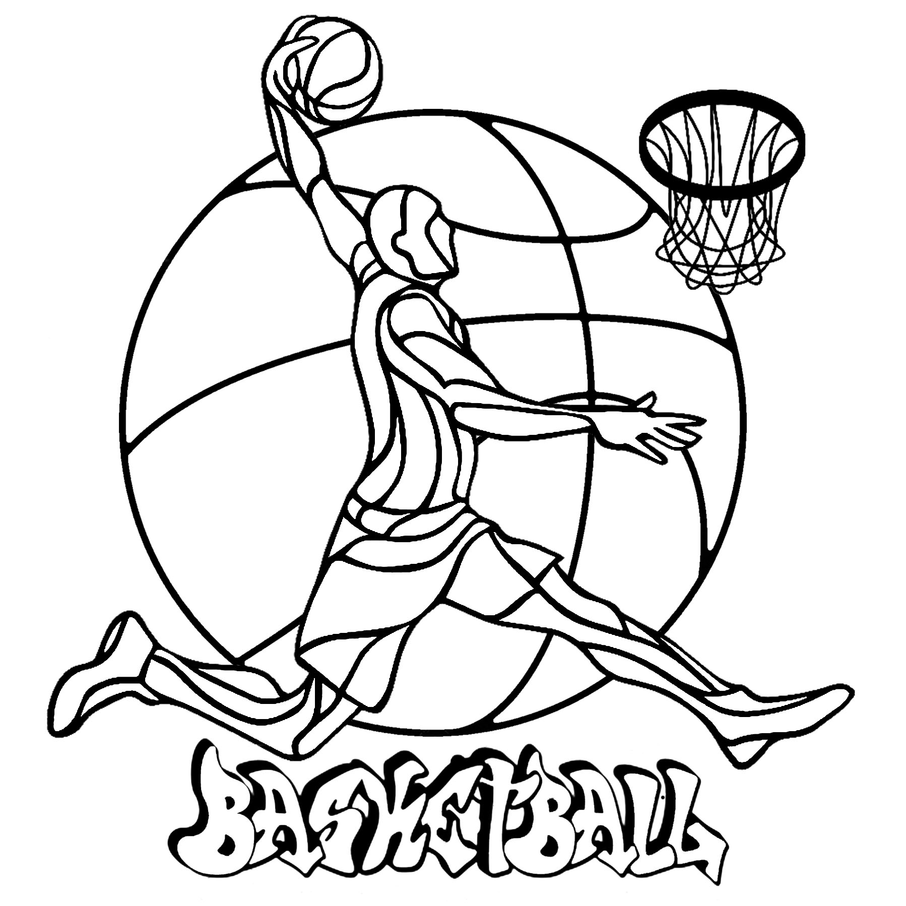 coloriage basket