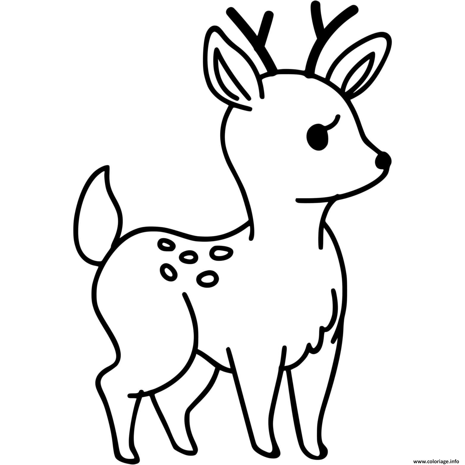 coloriage biche