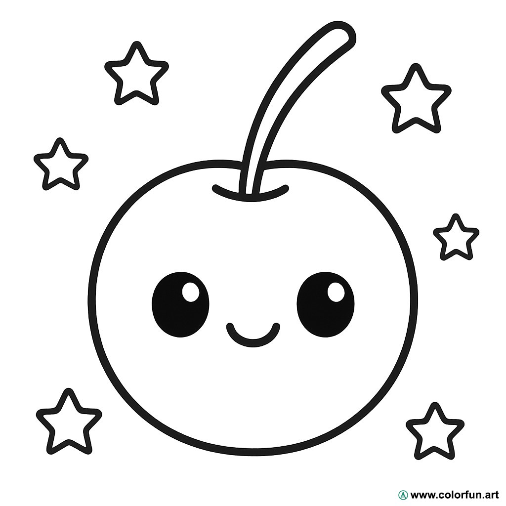 coloriage cerise