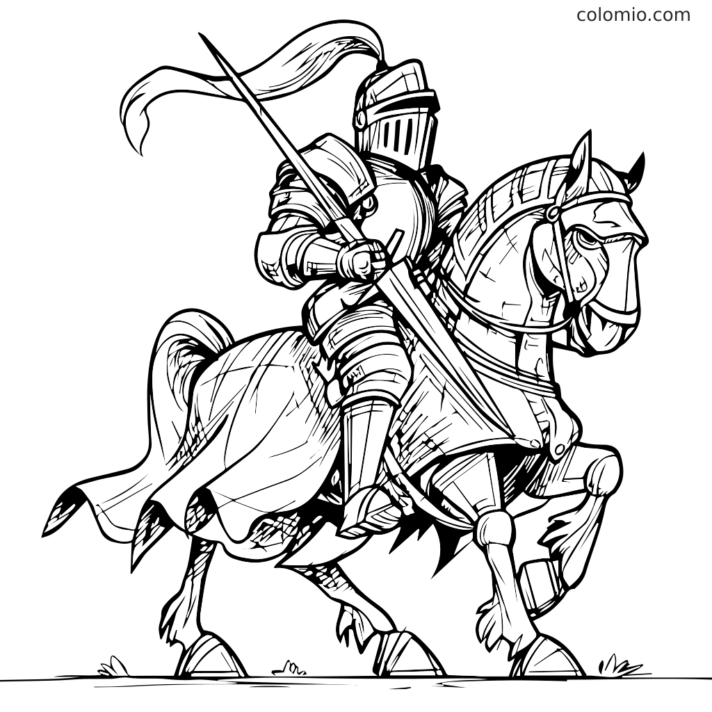 coloriage chevalier imprimer