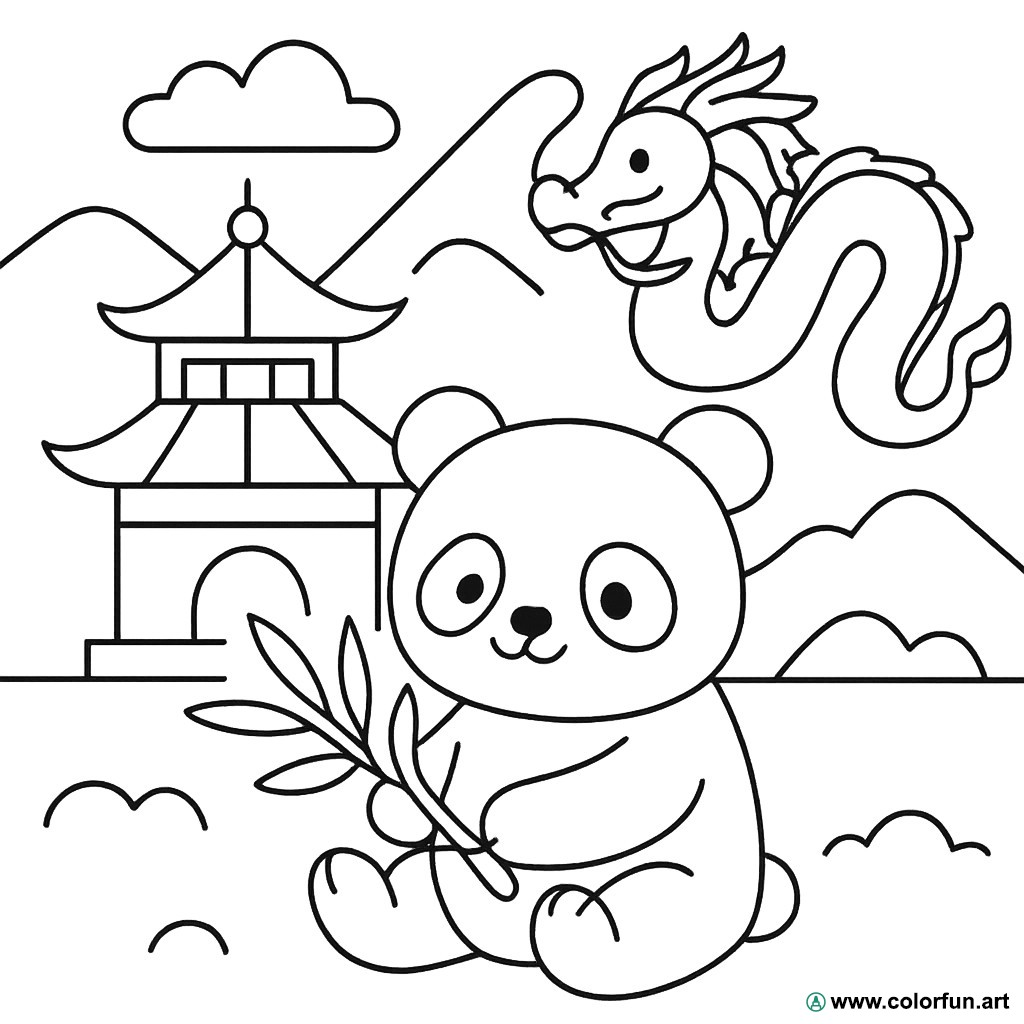 coloriage chinois