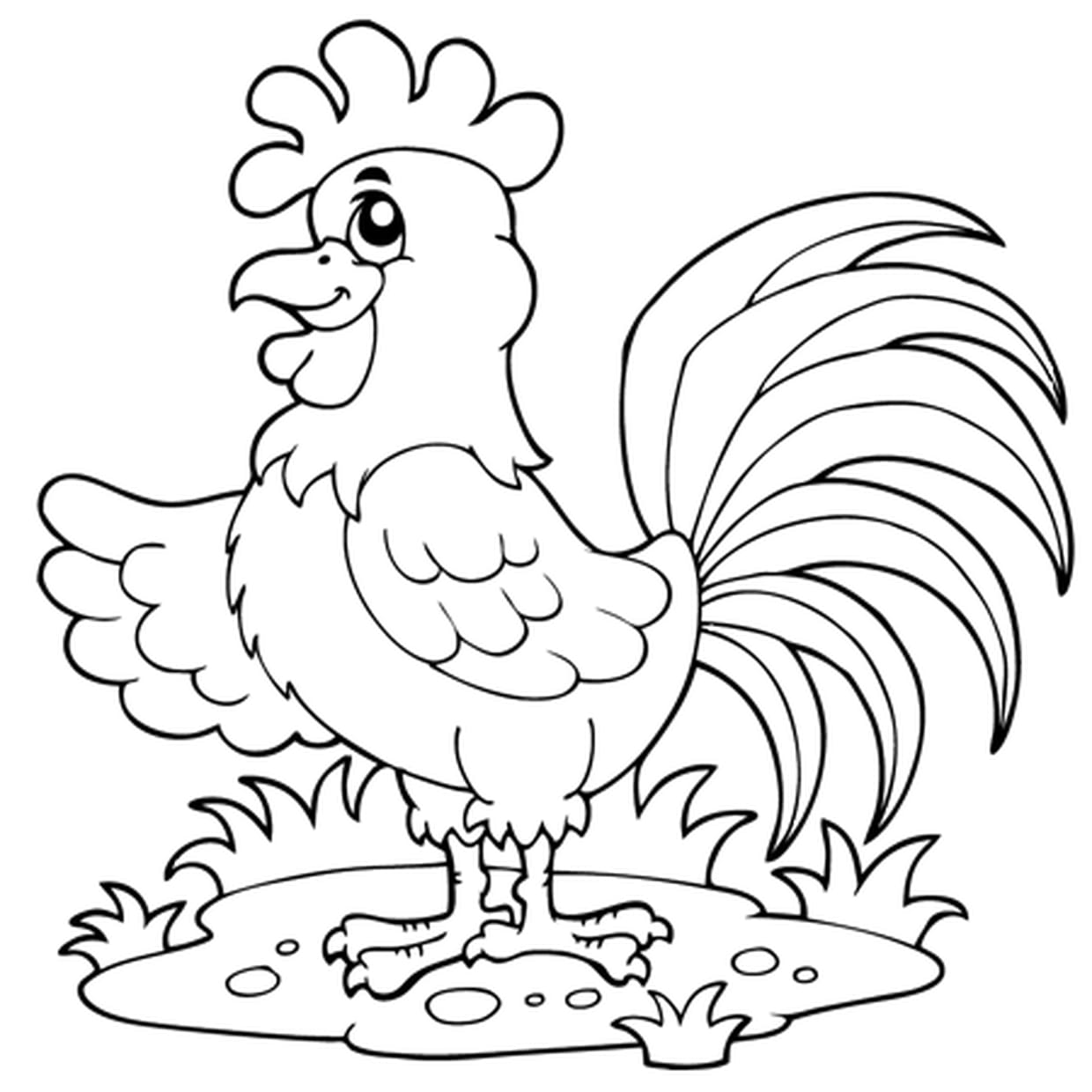 coloriage coq