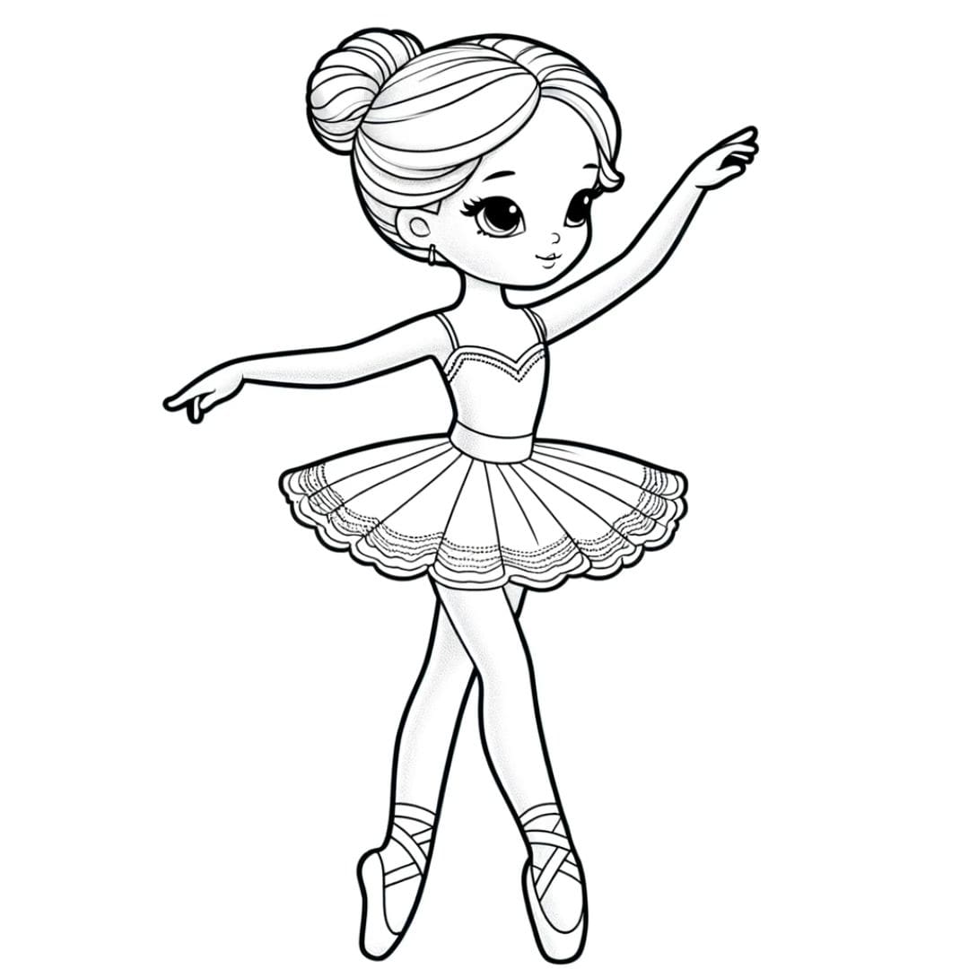 coloriage danseuse étoile