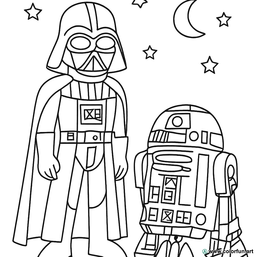 coloriage dark vador
