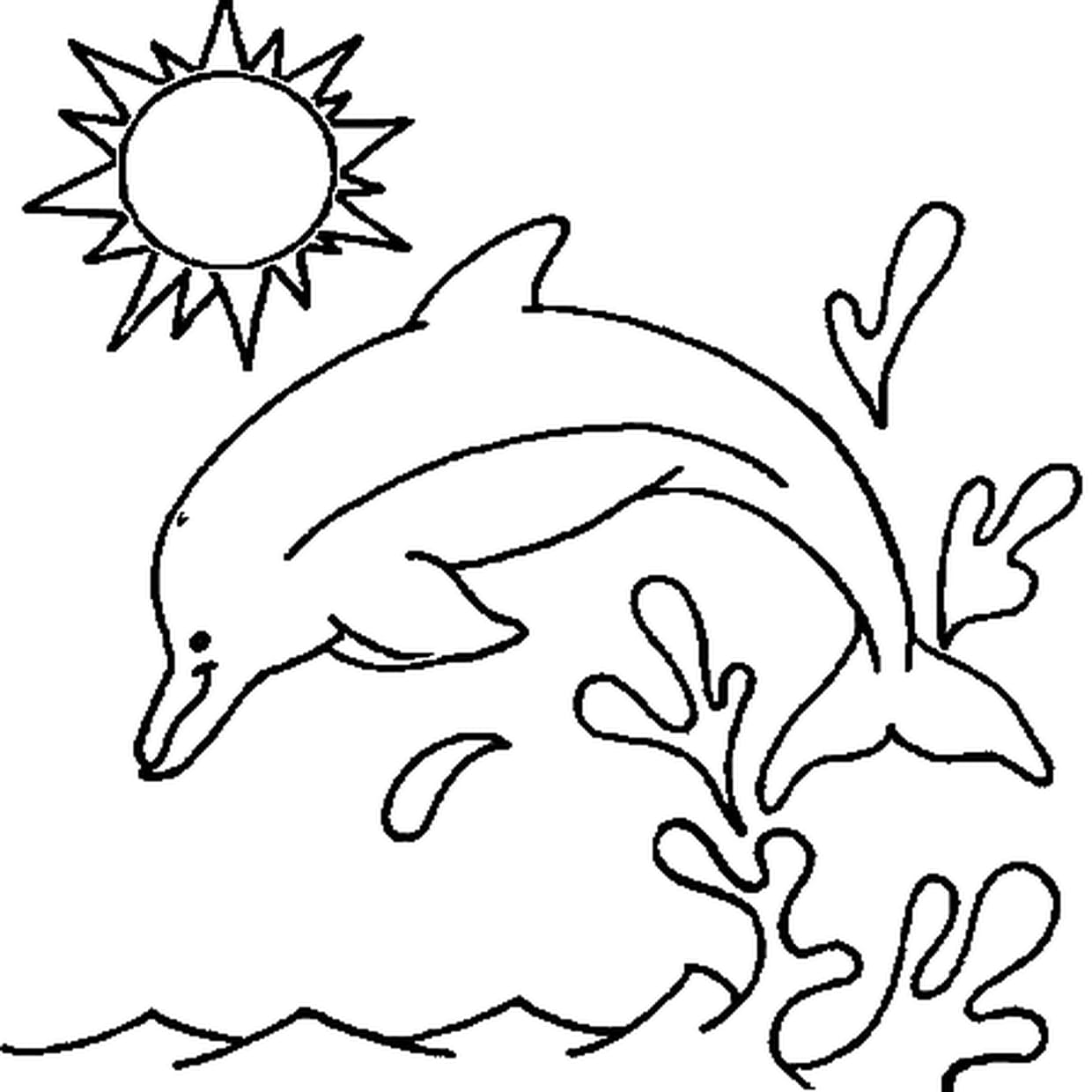 coloriage dauphin à imprimer