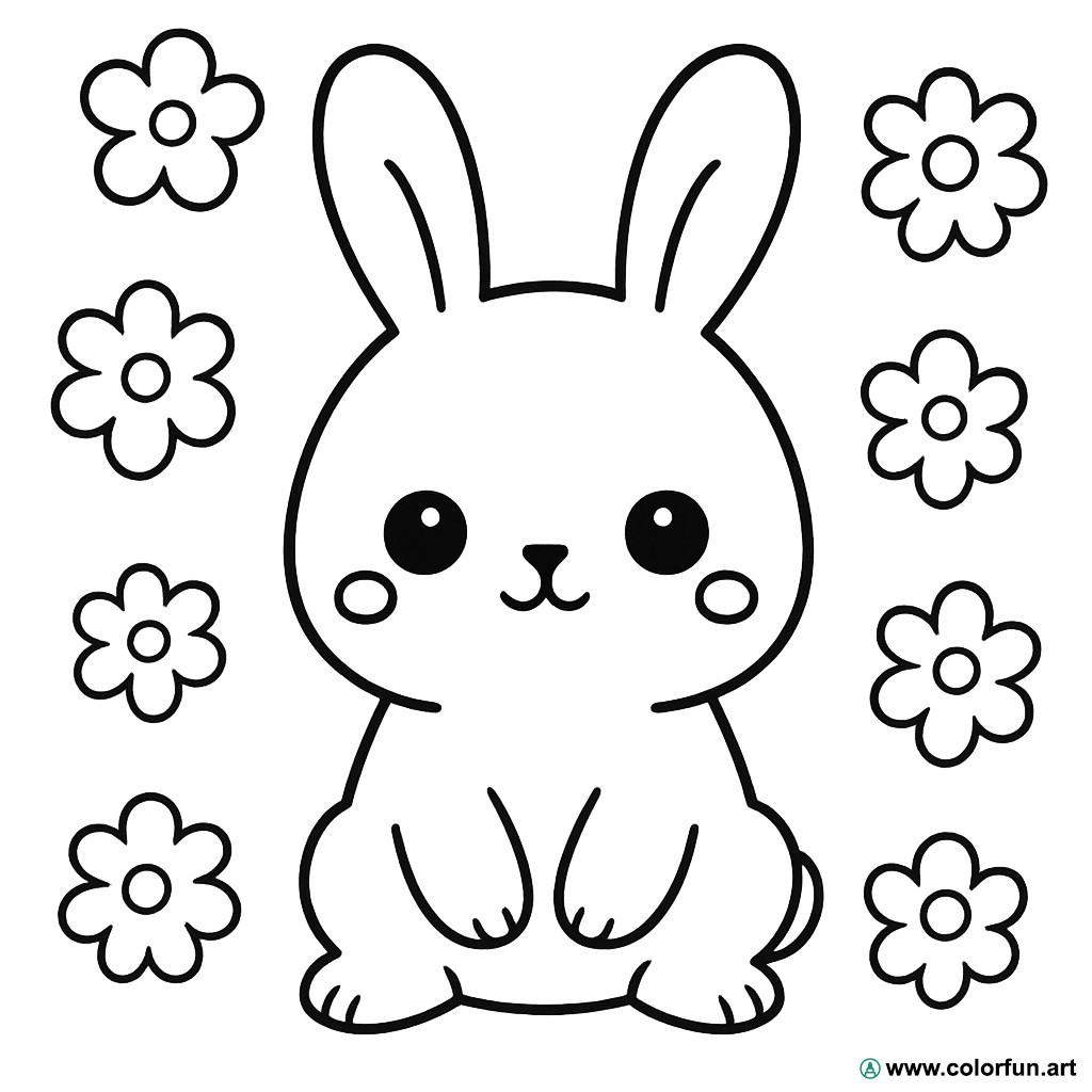 coloriage de lapin