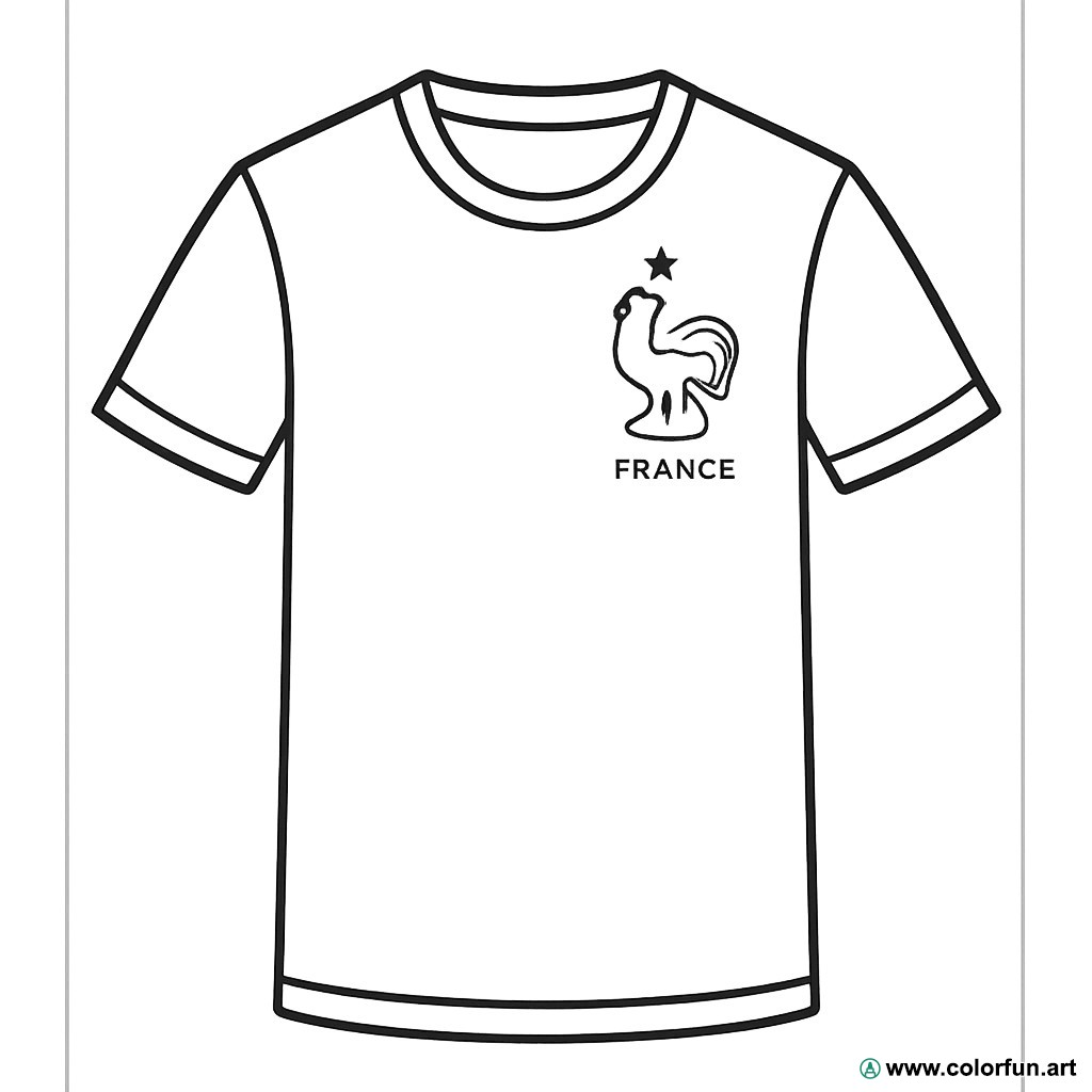 coloriage de maillot de foot