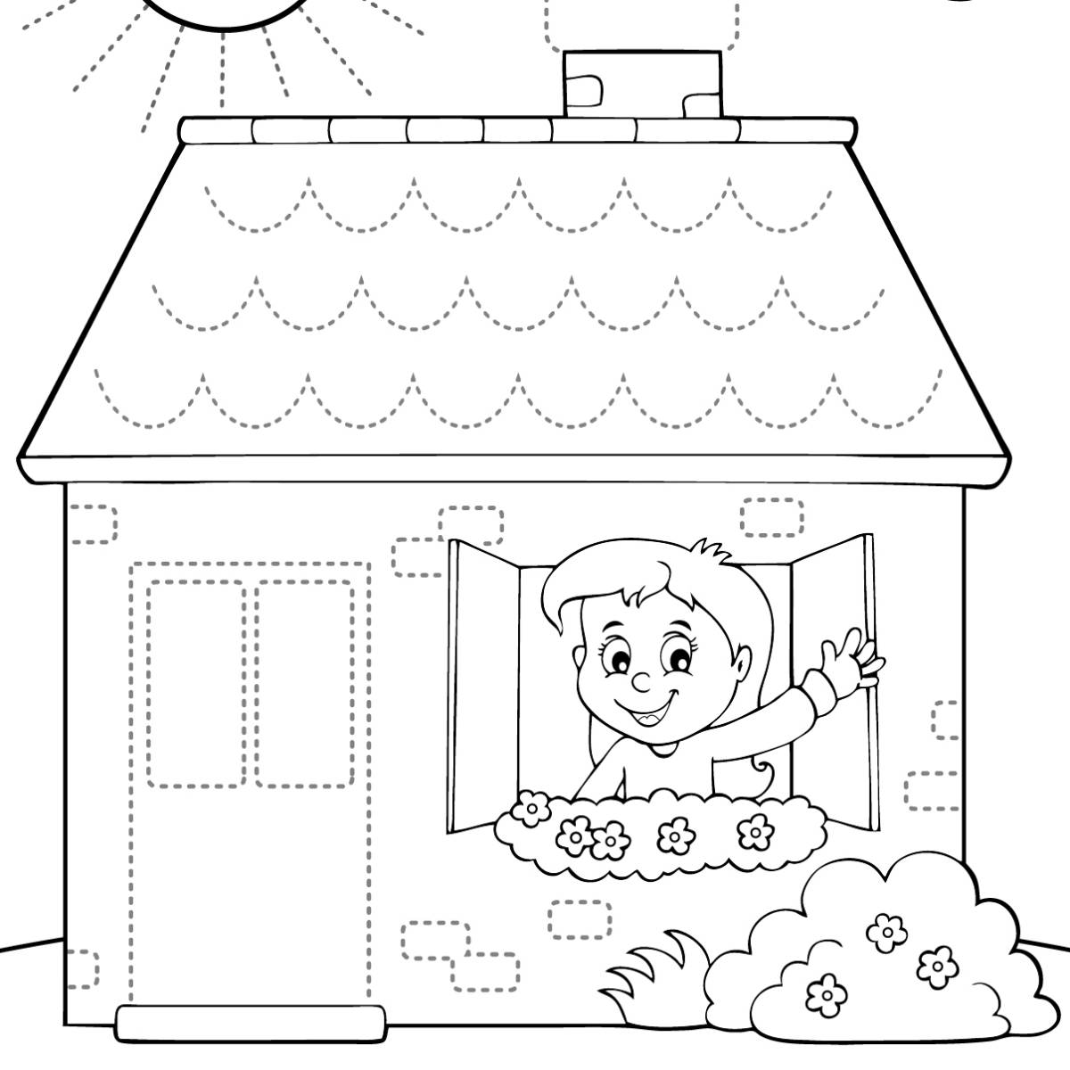coloriage maison